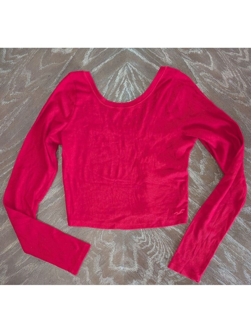 Hollister Ribbed Red Crop Top